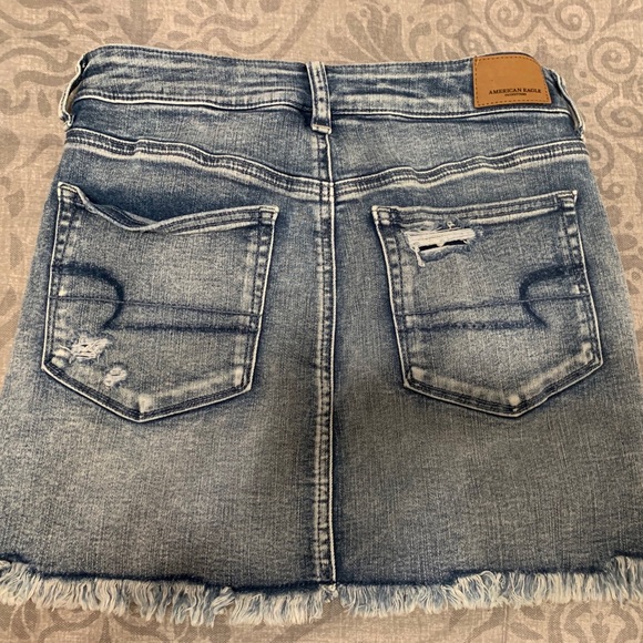 Blue Distressed Denim Skirt - Picture 2 of 2